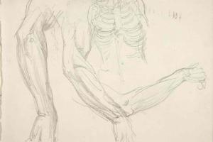 Page from the Sketchbook with Figure Studies - 1894 - 1896