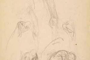 Page from the Sketchbook with Figure Studies - 1891 - 1898