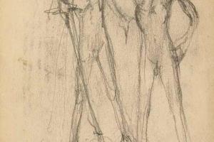 Page from the Sketchbook with Figure Studies - 1891 - 1898