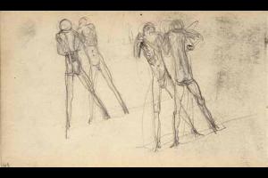 Page from the Sketchbook with Figure Studies - 1891 - 1898