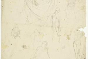 Sketch with Figures (verso)