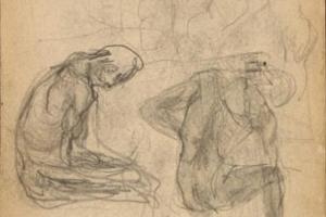 Page from the Sketchbook with Figure Studies - 1891 - 1898