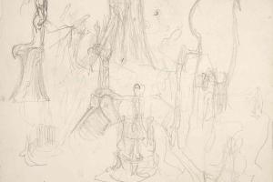 Page from the Sketchbook with Figure Studies - 1894 - 1896