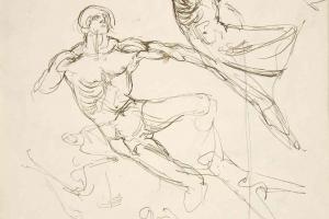 Page from the Sketchbook with Figure Studies - 1894 - 1896