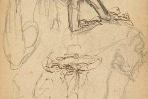Page from the Sketchbook with Figure Studies - 1891 - 1898