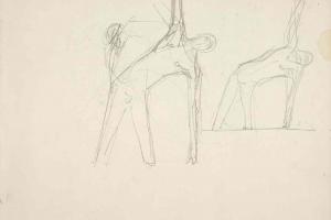 Schetsblad uit Schetsboek met figuurstudies - 1894 - 1896