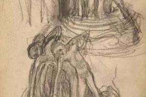 Schetsblad uit Schetsboek met figuurstudies - 1891 - 1898