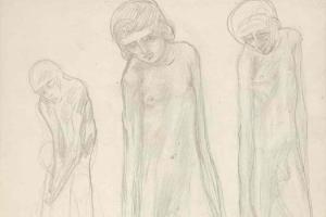 Page from the Sketchbook with Figure Studies - 1894 - 1896