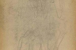 Page from the Sketchbook with Figure Studies - 1891 - 1898