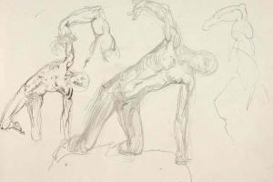 Page from the Sketchbook with Figure Studies - 1894 - 1896