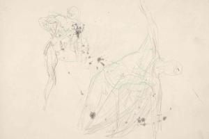 Page from the Sketchbook with Figure Studies - 1894 - 1896