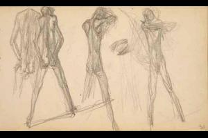 Page from the Sketchbook with Figure Studies - 1891 - 1898