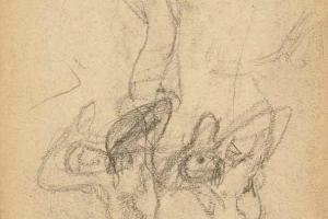Page from the Sketchbook with Figure Studies - 1891 - 1898