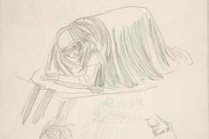 Page from the Sketchbook with Figure Studies - 1894 - 1896