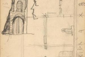 Schetsblad uit Schetsboek met figuurstudies - 1891 - 1898