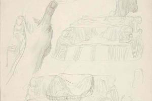 Schetsblad uit Schetsboek met figuurstudies - 1894 - 1896