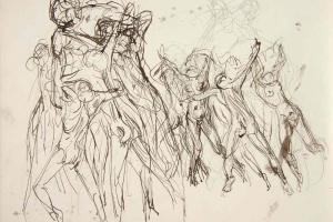Page from the Sketchbook with Figure Studies - 1894 - 1896
