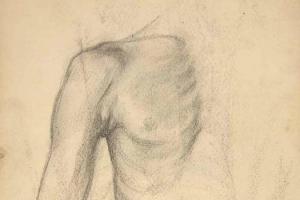 Page from the Sketchbook with Figure Studies - 1898
