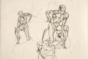 Page from the Sketchbook with Figure Studies - 1894 - 1896