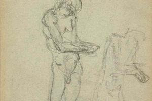 Page from the Sketchbook with Figure Studies - 1891 - 1898