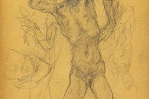 Page from the Sketchbook with Figure Studies - 1891 - 1898