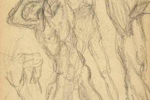 Page from the Sketchbook with Figure Studies - 1891 - 1898