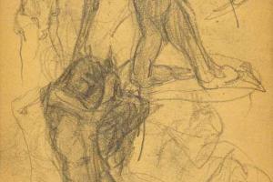 Page from the Sketchbook with Figure Studies - 1891 - 1898