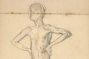Page from the Sketchbook with Figure Studies - 1898