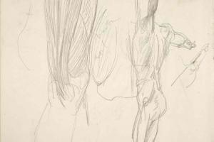 Page from the Sketchbook with Figure Studies - 1894 - 1896