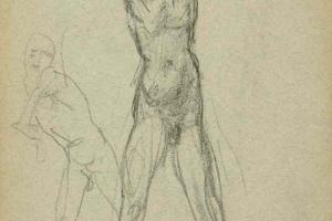 Page from the Sketchbook with Figure Studies - 1891 - 1898