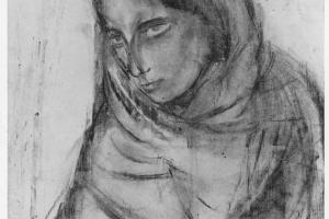 Kop van een vrouw - April 1918