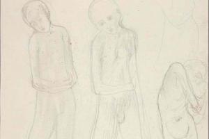 Schetsblad uit Schetsboek met figuurstudies - 1894 - 1896