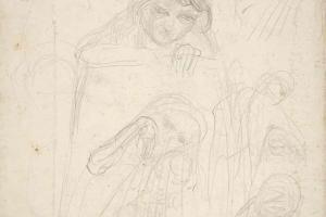 Schetsblad uit Schetsboek met figuurstudies - 1894 - 1896
