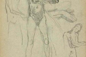 Schetsblad uit Schetsboek met figuurstudies - 1891 - 1898