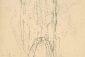 Page from the Sketchbook with Figure Studies - 1898