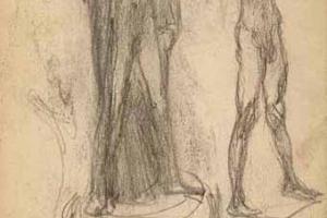 Page from the Sketchbook with Figure Studies - 1891 - 1898