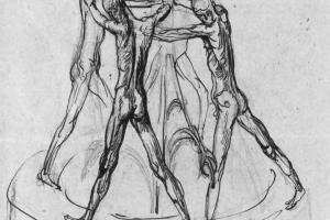 Page from the Sketchbook with Figure Studies - 1898