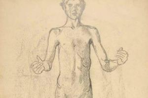Page from the Sketchbook with Figure Studies - 1898
