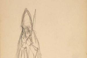 Schetsblad uit Schetsboek met figuurstudies - 1891 - 1898