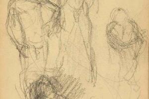 Page from the Sketchbook with Figure Studies - 1891 - 1898