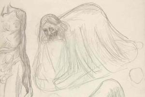 Schetsblad uit Schetsboek met figuurstudies - 1894 - 1896