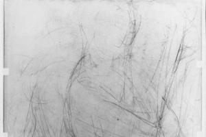 Pencil drawing (draft) (on the recto side: Adolescent)