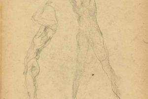 Page from the Sketchbook with Figure Studies - 1891 - 1898