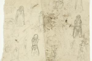 Schetsblad met figuren (recto)