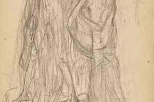 Schetsblad uit Schetsboek met figuurstudies - 1891 - 1898