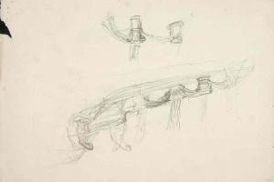Page from the Sketchbook with Figure Studies - 1894 - 1896