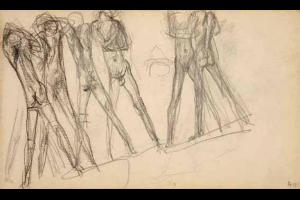 Page from the Sketchbook with Figure Studies - 1891 - 1898