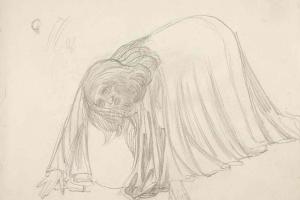 Schetsblad uit Schetsboek met figuurstudies - 1894 - 1896