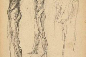 Schetsblad uit Schetsboek met figuurstudies - 1891 - 1898