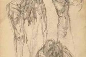 Page from the Sketchbook with Figure Studies - 1891 - 1898